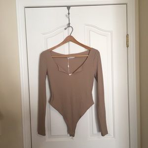 MESHKI NEW WITH TAGS Long Sleeve Bodysuit